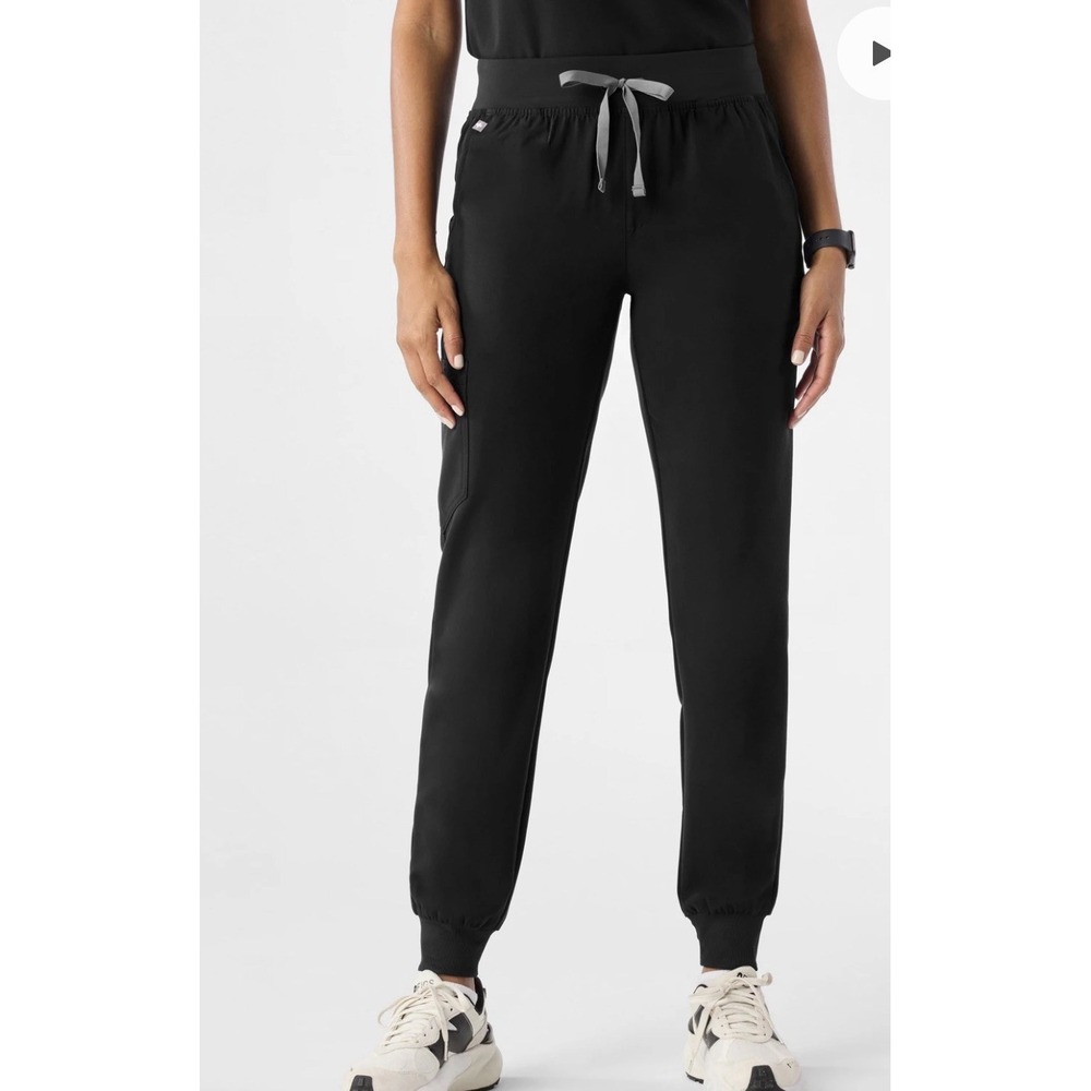 Figs Zamora Black Sz S Jogger Scrub Bottom Pants Technical Medical